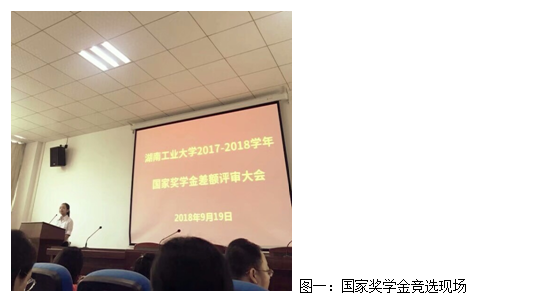 文本框:   图一：国家奖学金竞选现场